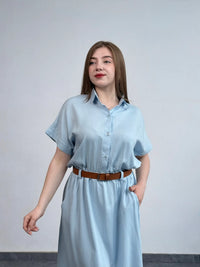 Сукня штапель з поясом