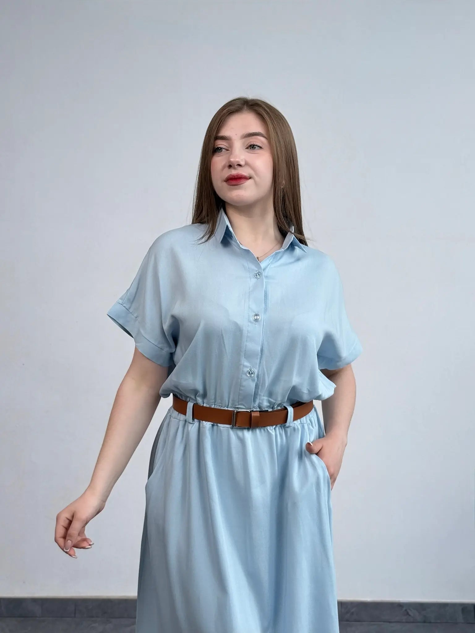 Сукня штапель з поясом