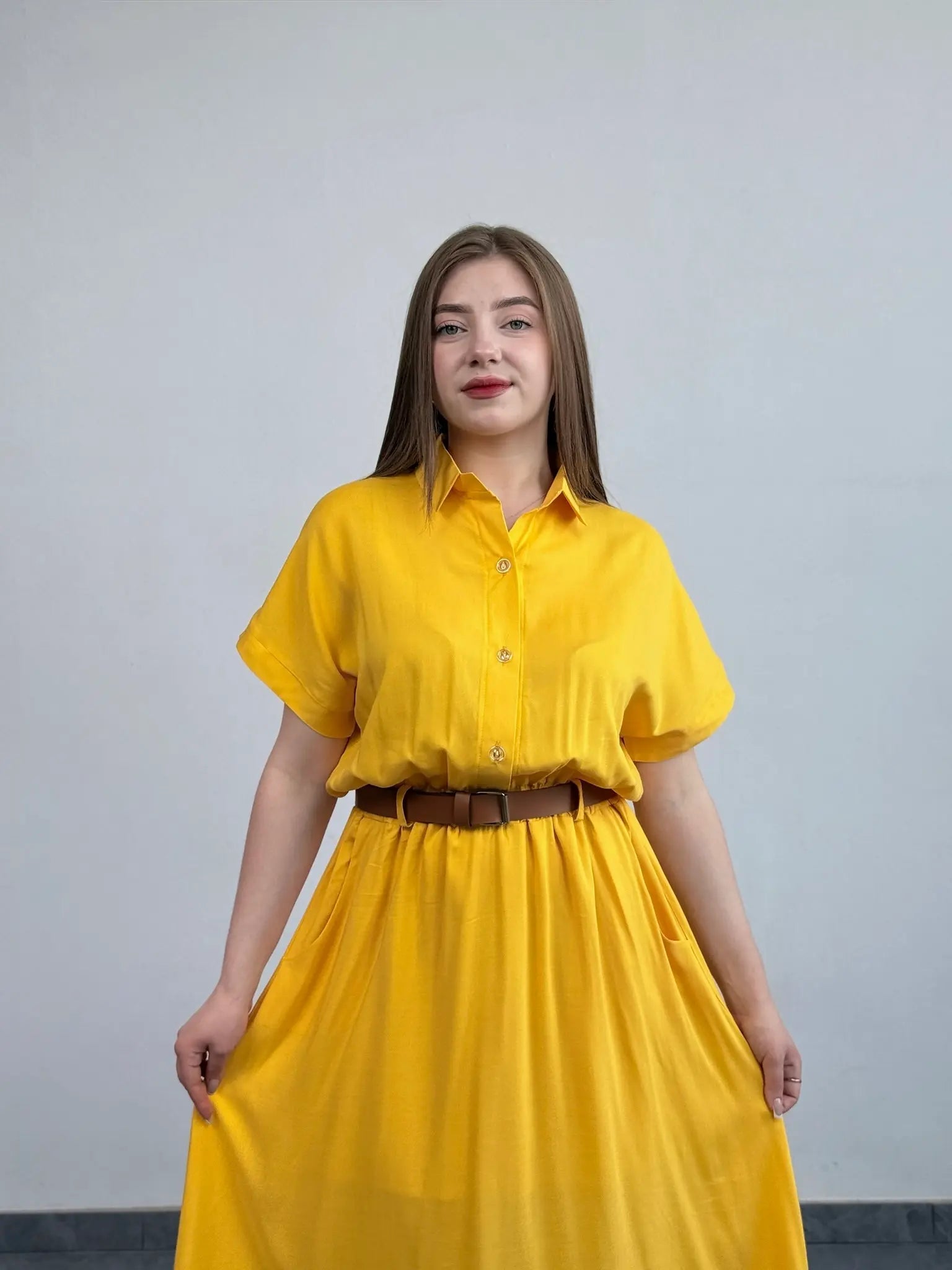 Сукня штапель з поясом