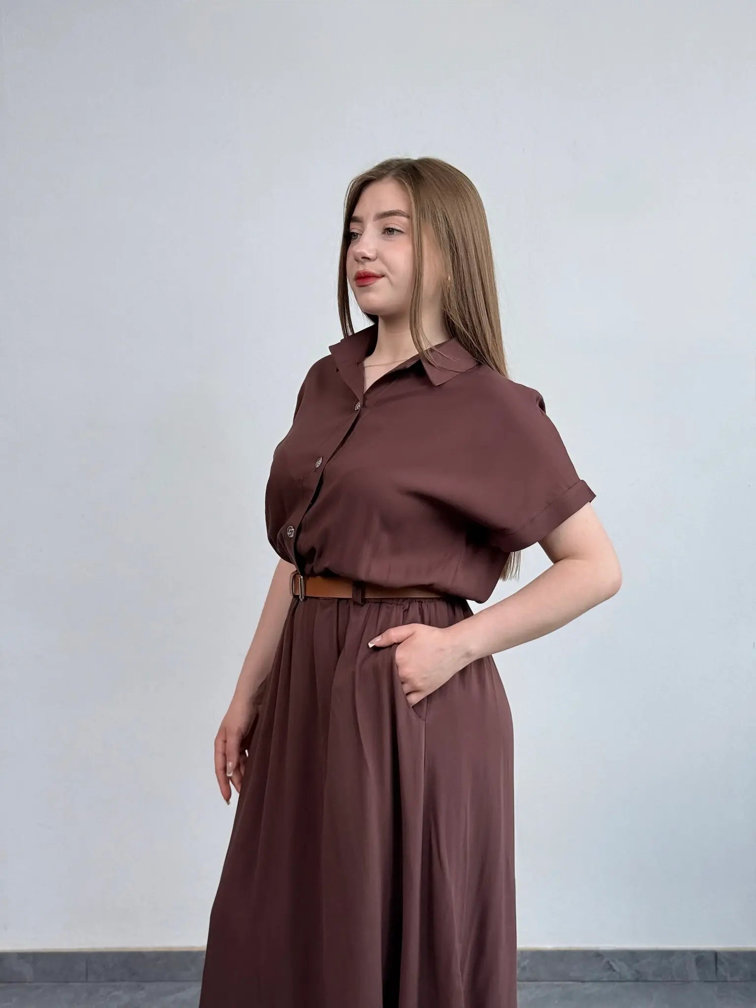 Сукня штапель з поясом