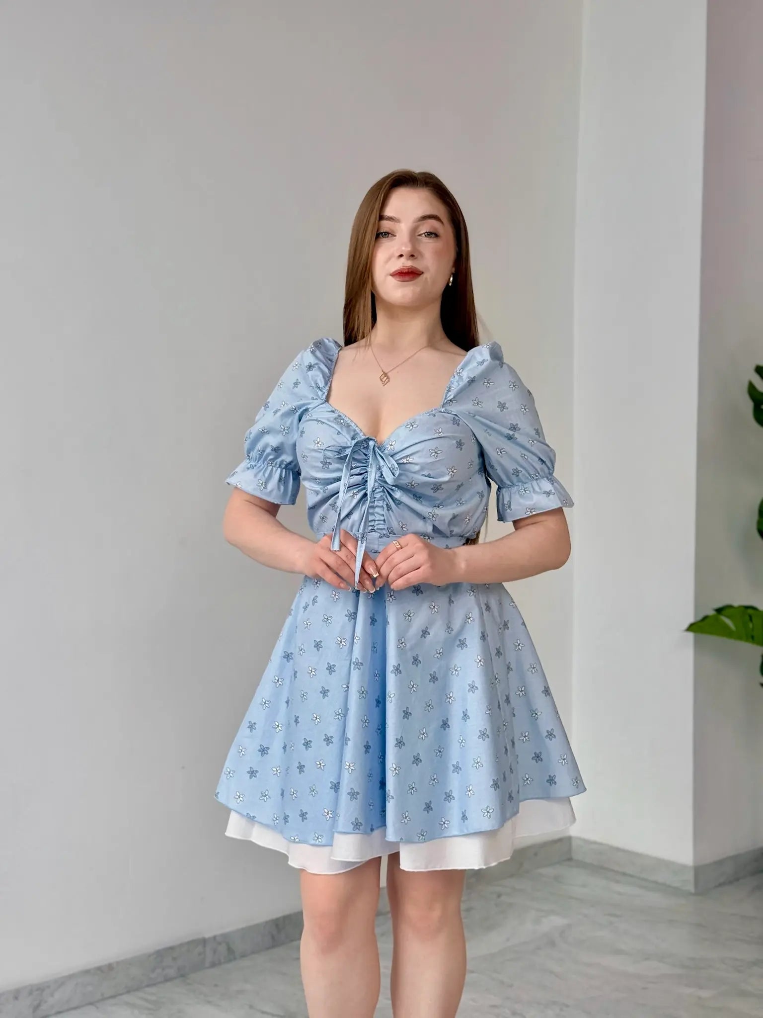 Котонова сукня з регуляторами