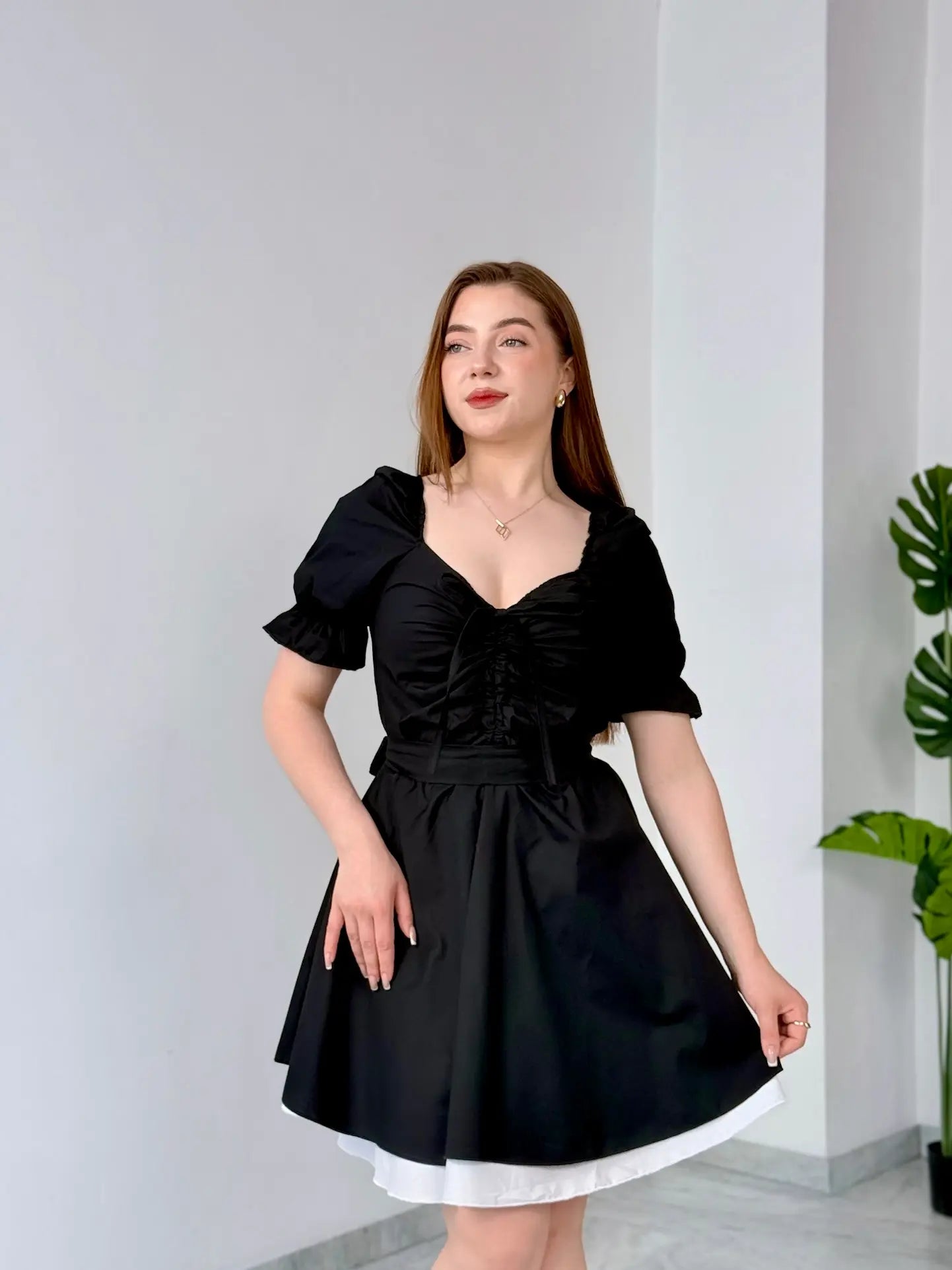 Котонова сукня з регуляторами
