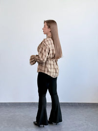 Сорочка фланель з мереживом