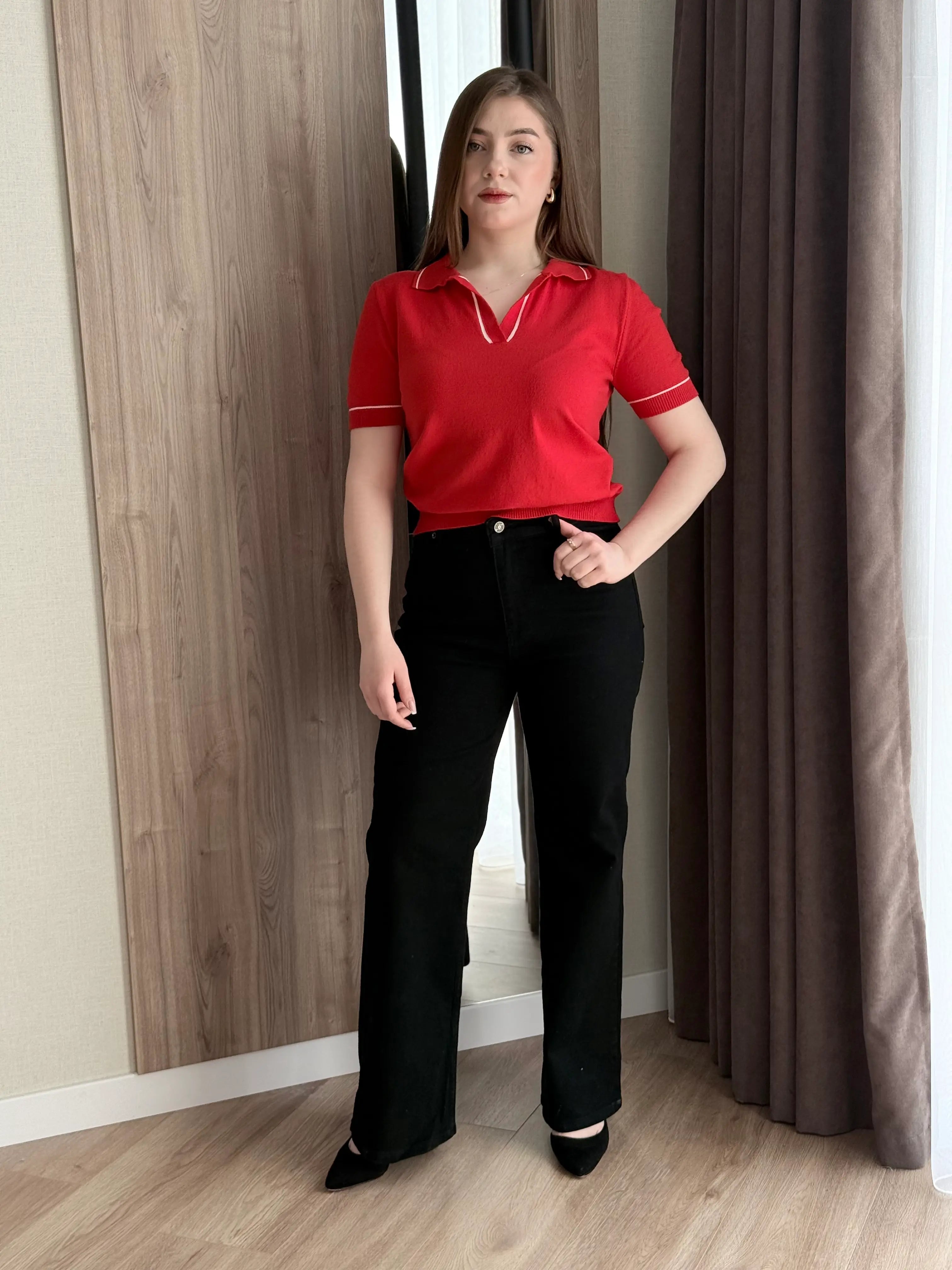 Джинси прямі чорний 202-7342