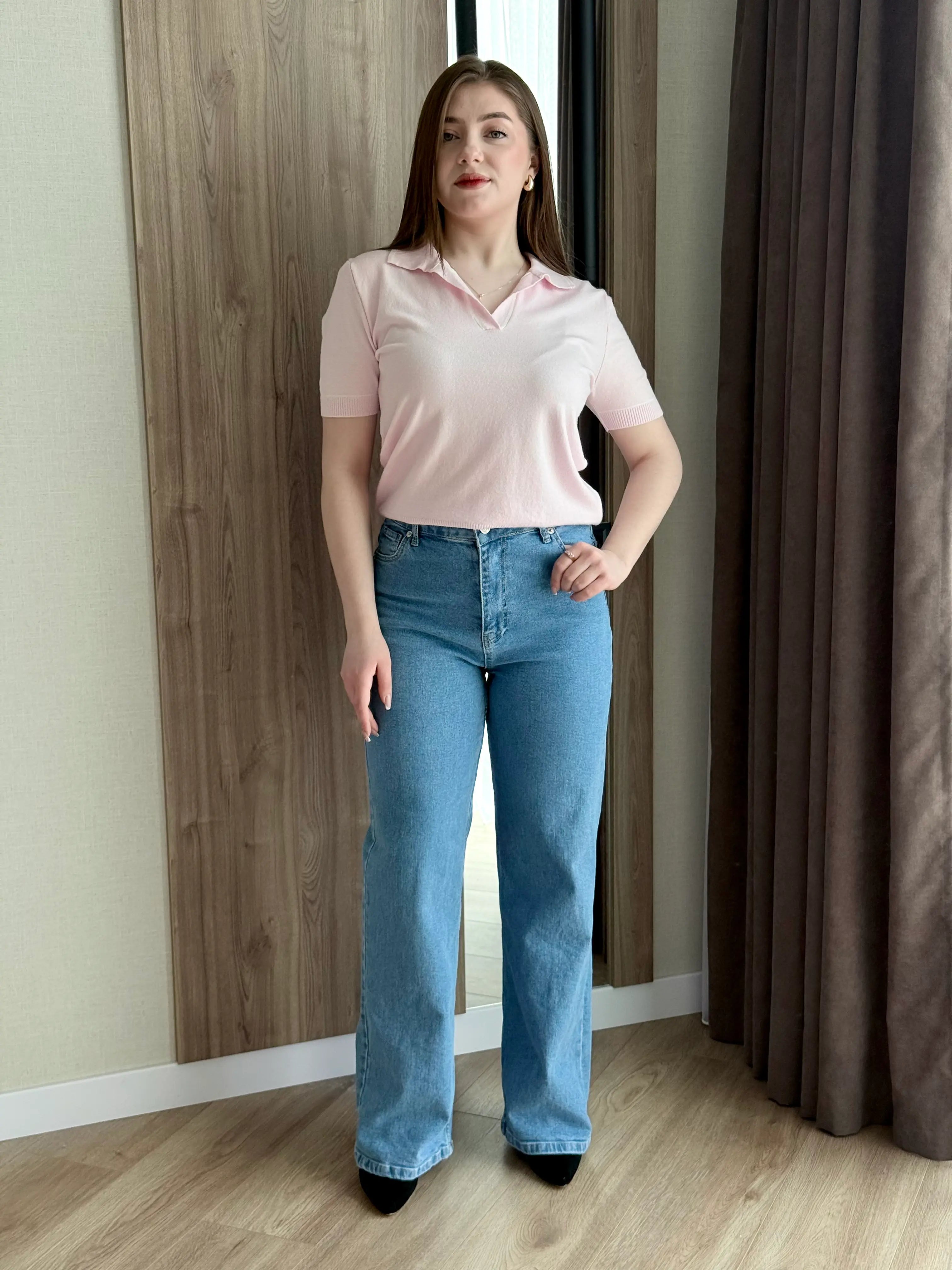 Джинси прямі світло-блакитний 202-7360