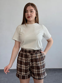 Костюм шорти+сорочка в клітинку