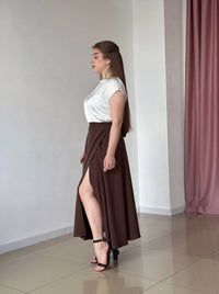 Спідниця на запах з костюмки