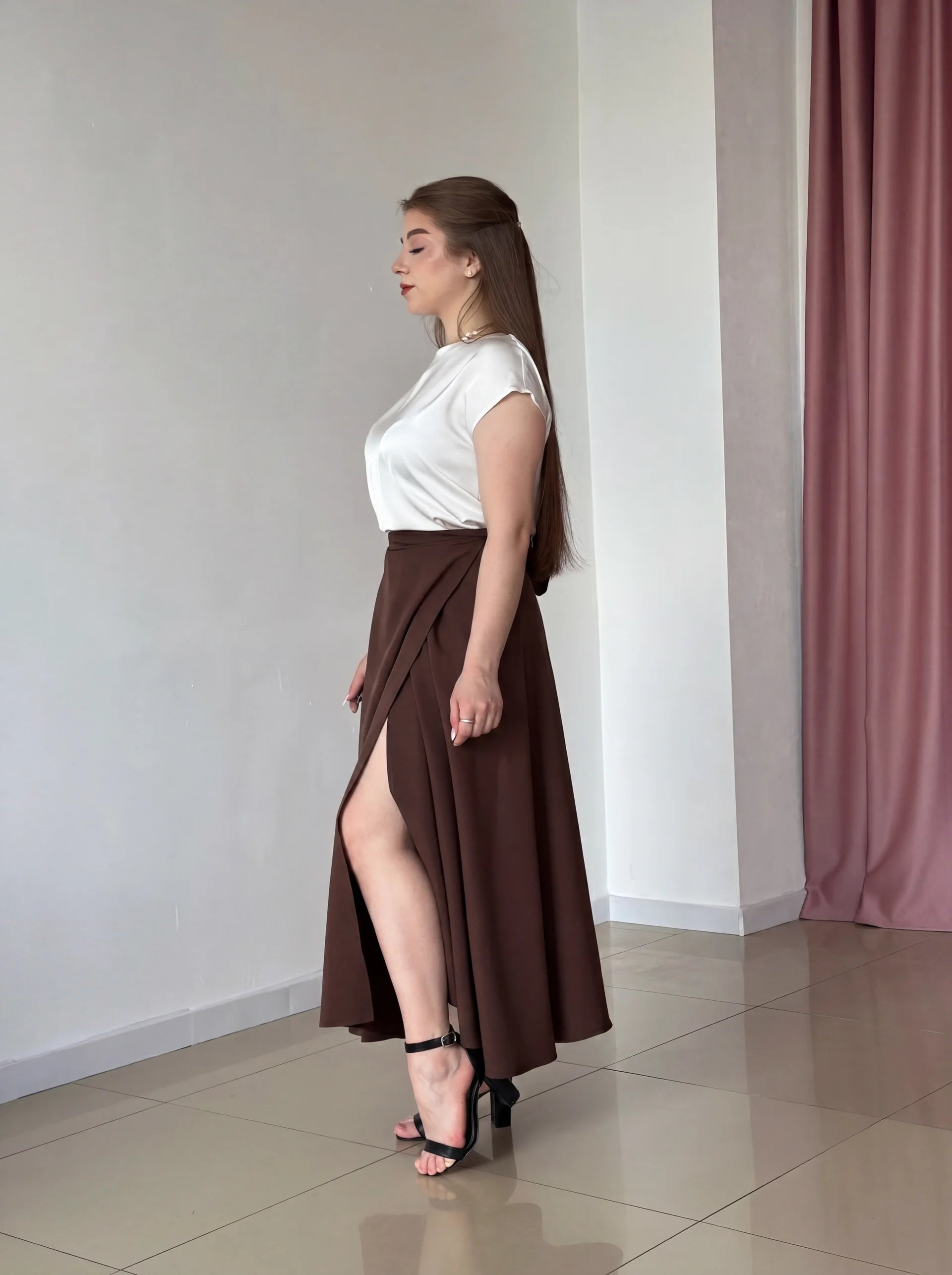 Спідниця на запах з костюмки