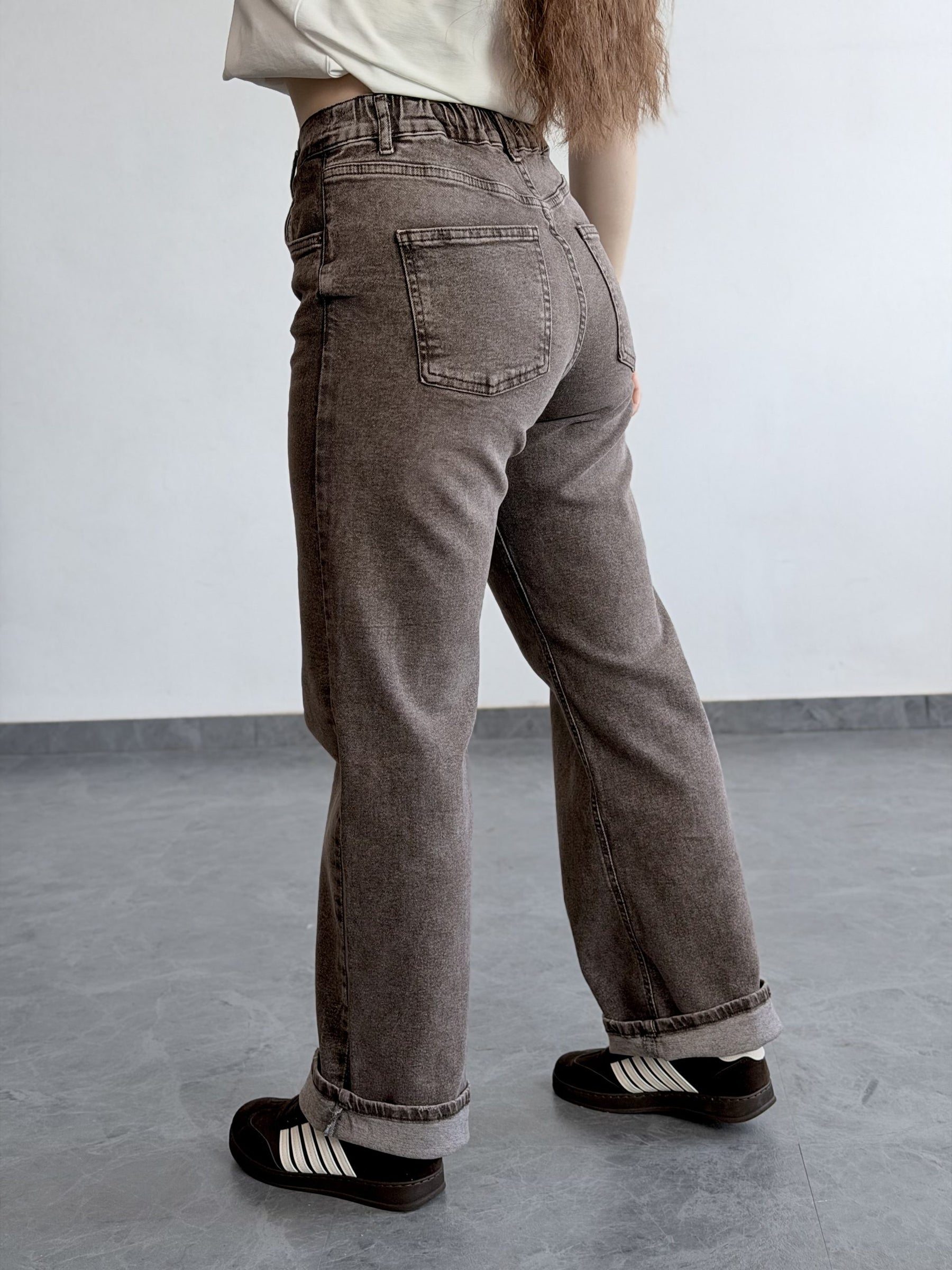 Джинси oversize шоколад