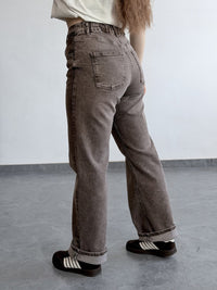 Джинси oversize шоколад