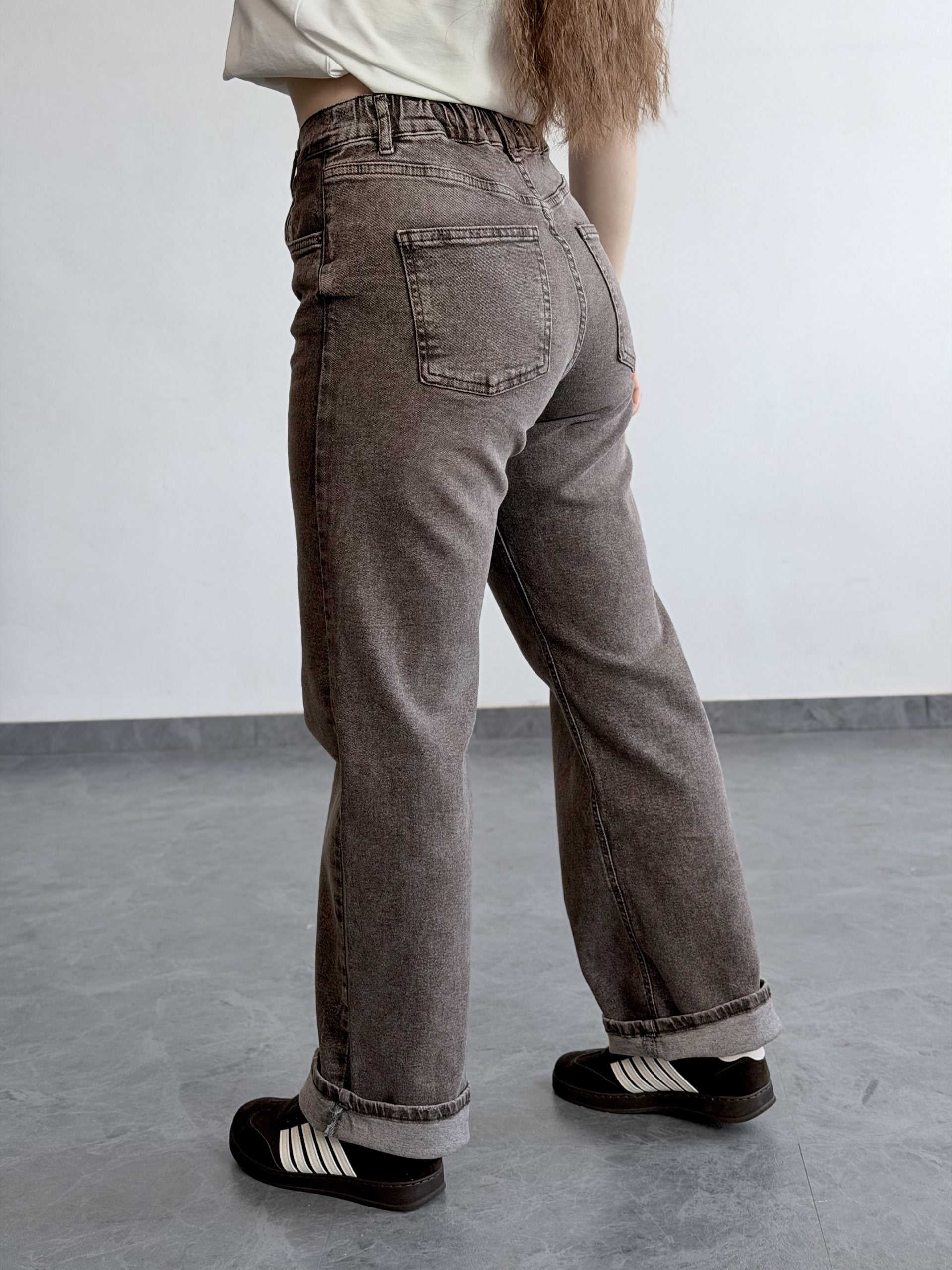 Джинси oversize шоколад