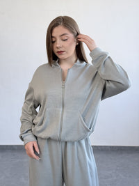 Ангоровий костюм з кофтою на замок