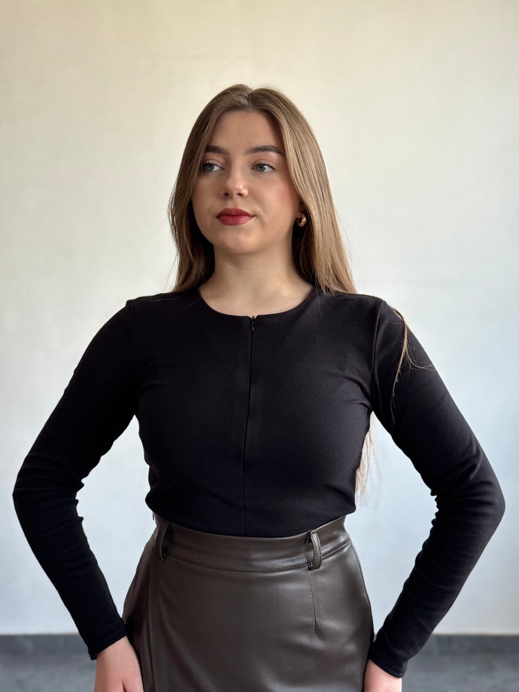 Лонгслів з тканини пума