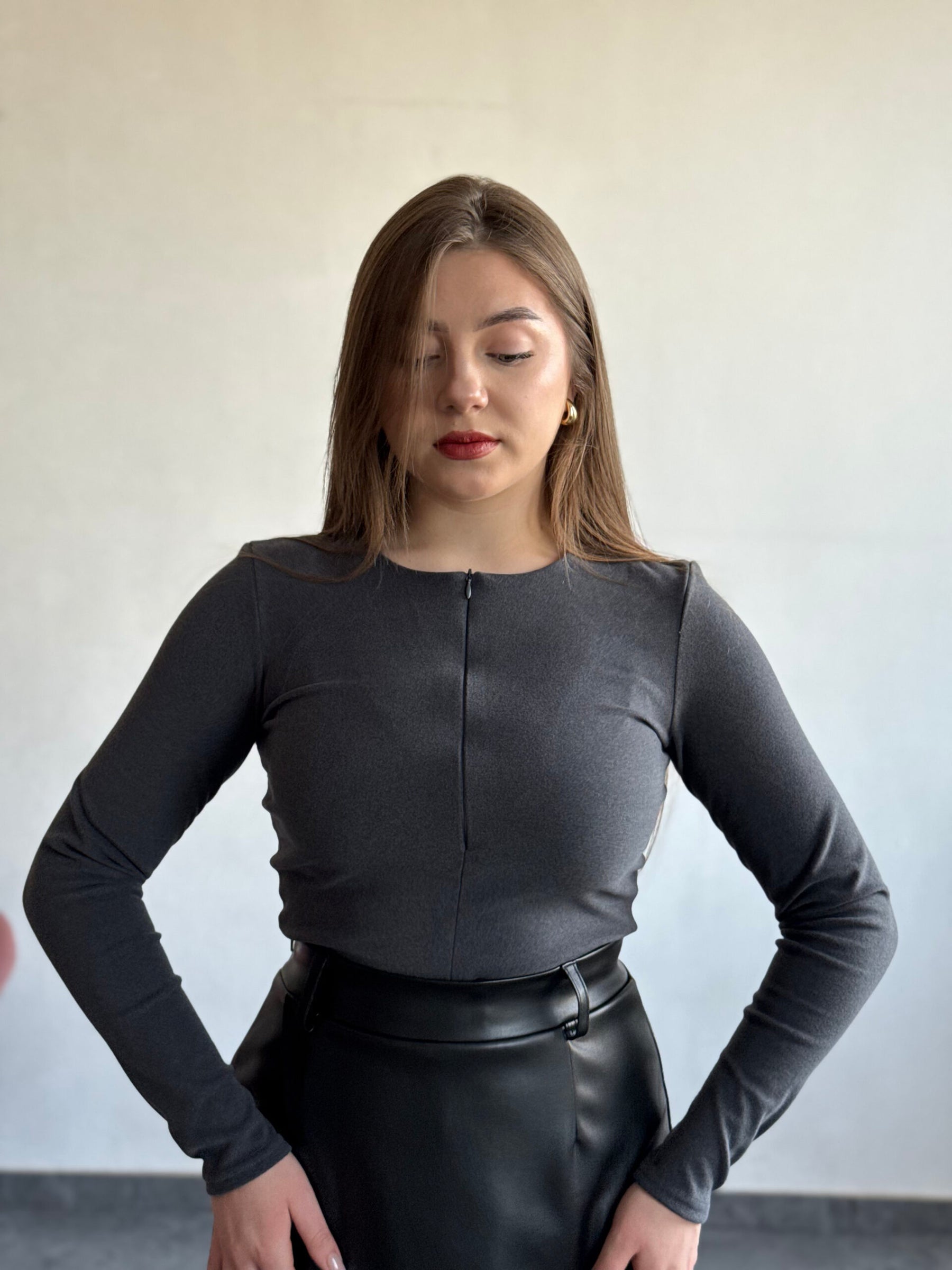 Лонгслів з тканини пума