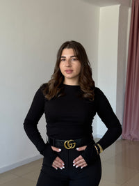 Котоновий лонгслів з пальчиком